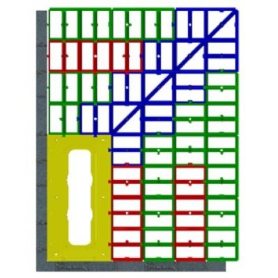 IMPEY AQUA-GRADE 400mm LINEAR DRAIN SYSTEM - TWO WALLS - TWO FALLS 1200mm x 900mm for TILED FLOORS with WASTE, AG40L12090/2F